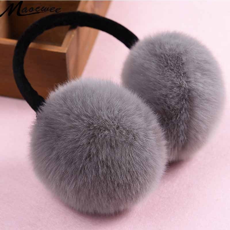 Winter Earmuff  Rabbit Women Fur Earmuffs Winter Ear Warmers Large Plush Girls And Boys Ear Warmers Earmuffs