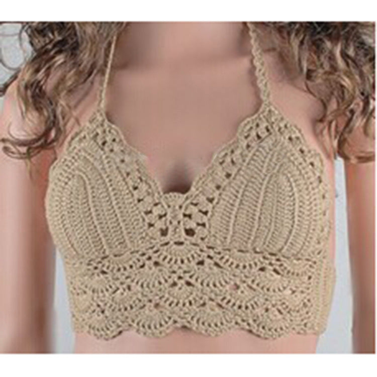 Bikini Women's Beach Underwear Casual Hand Crocheting Sling Top Ladies